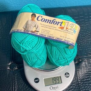 197g Caron Comfort 12 Yarn Color: 6412 Jade Dye Lot 575928 904